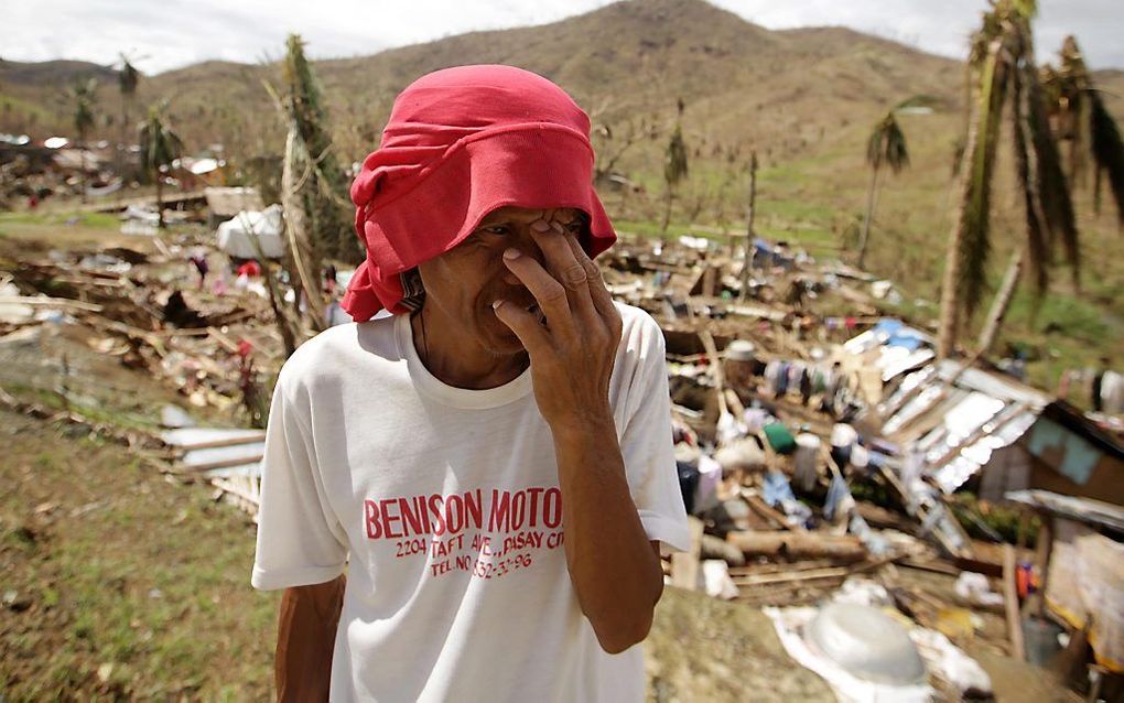 Een Filipijn in Tacloban. beeld EPA