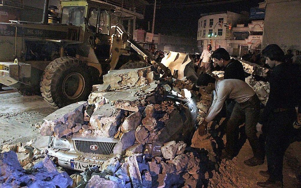 Schade in Borazjan, in het zuiden van Iran. Foto EPA