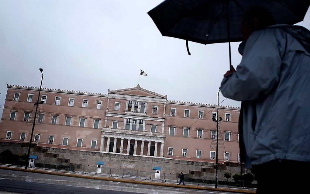 Grieks Parlement in Athene. beeld EPA