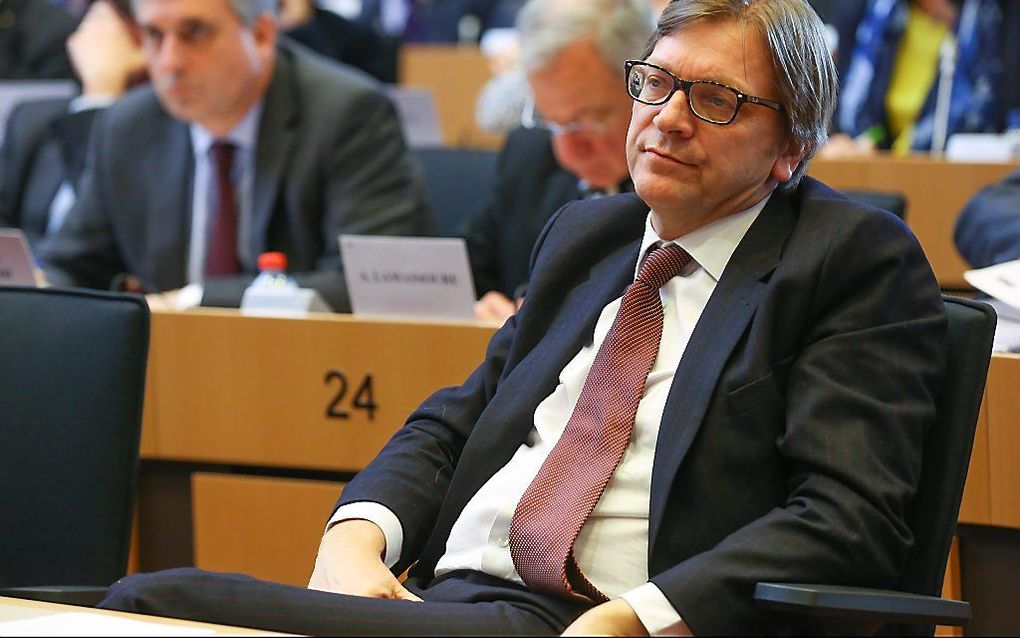 VVD-jongerenorganisatie JOVD is verbaasd over de steun van de VVD voor de kandidatuur van de Belg Verhofstadt voor het voorzitterschap van de Europese Commissie. beeld EPA