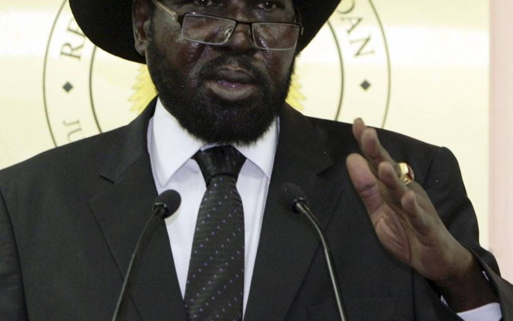 De Zuid-Sudanese president Salva Kiir. beeld EPA