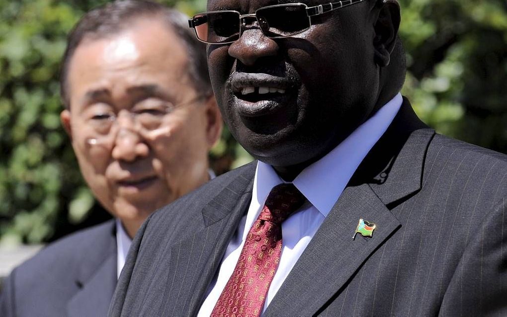 De voormalige vice-president van Zuid-Sudan, Riek Machar. beeld EPA.