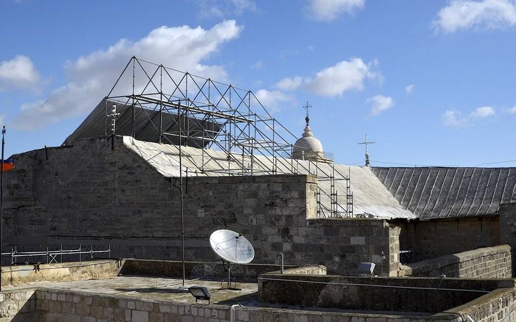 BETHLEHEM. De Geboortekerk in Bethlehem krijgt een grote restauratiebeurt. De Palestijnse regering hakte daar recent de knoop over door. beeld Alfred Muller