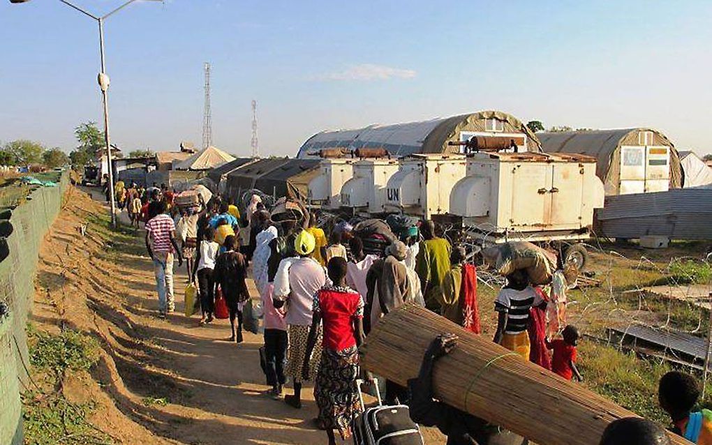 De VN-basis in de Zuid-Sudanese deelstaat Jonglei, woensdag. beeld EPA