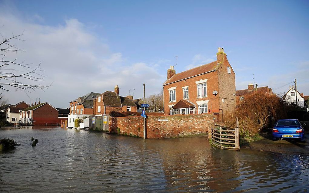 Wateroverlast in Gloucestershire, in het westen van Engeland. Foto EPA