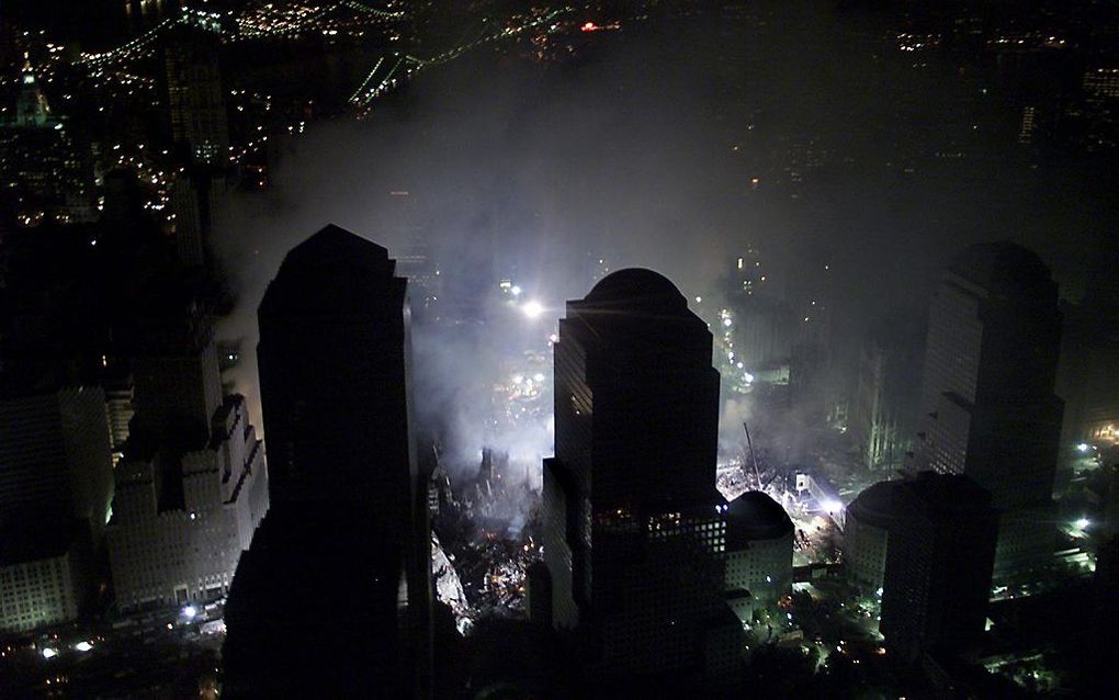 De spectaculaire aanslagen van 11 september 2001 troffen het hart van het zakendistrict van New York en verwoestten het toenmalige kolossale Wereldhandelscentrum (Twin Towers). beeld AFP