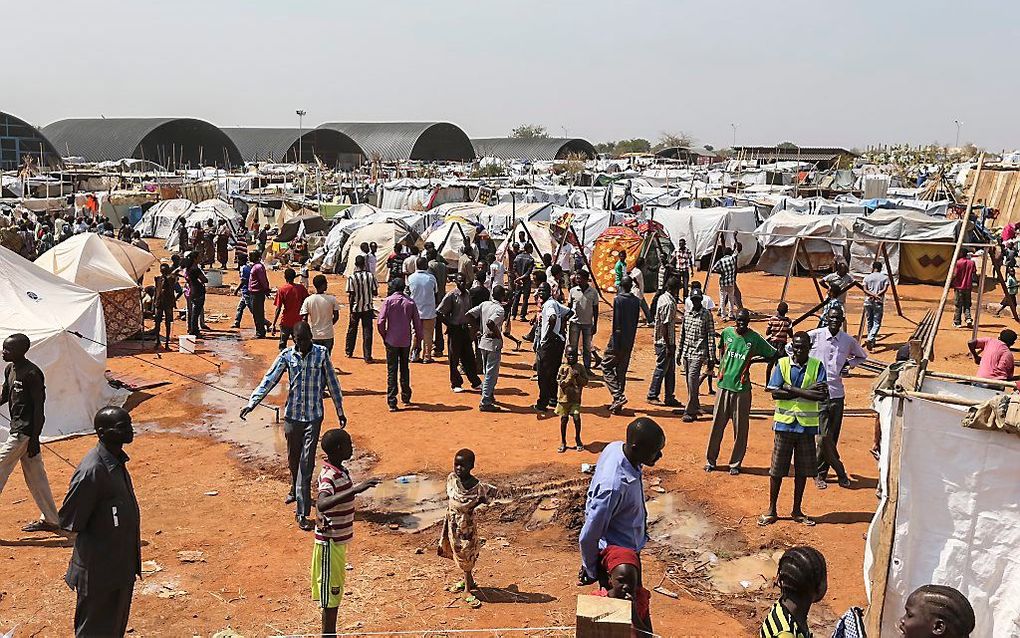 Een vluchtelingenkamp in Juba, Zuid-Sudan. Foto EPA