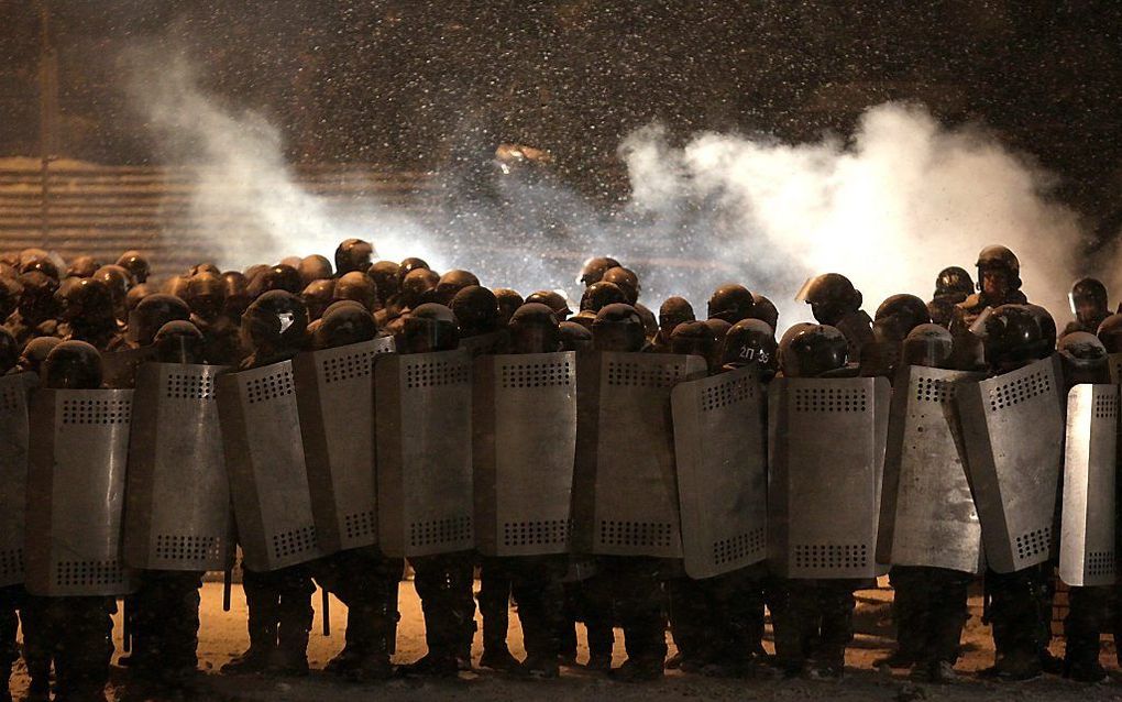 Oproerpolitie in Kiev. Foto EPA