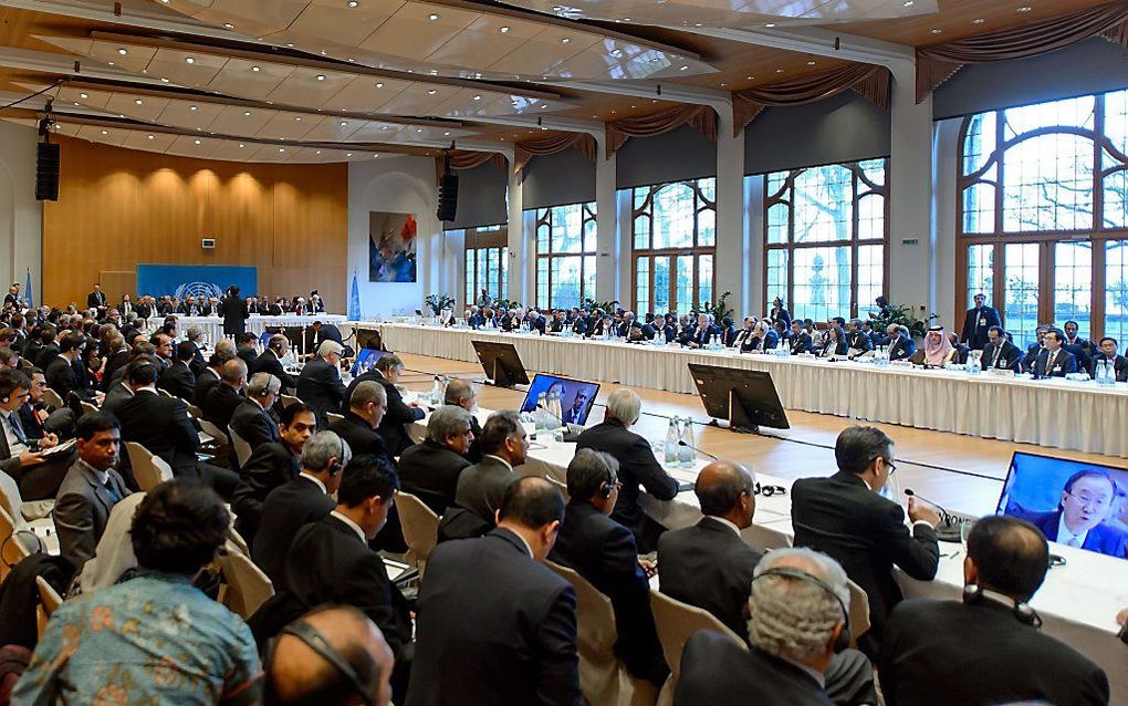 De conferentie in Montreux. Foto AFP