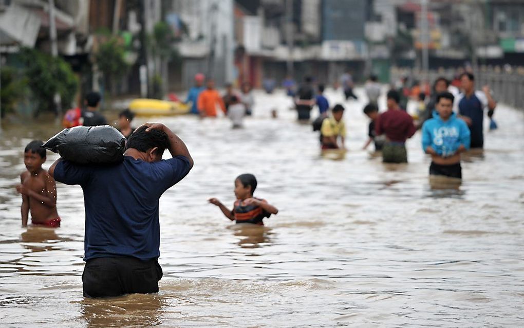 Overstromingen in Jakarta. Foto AFP