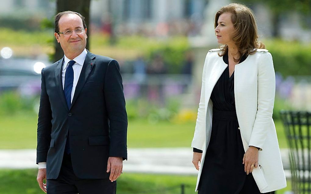 Hollande en Trierweiler, mei 2012. beeld EPA