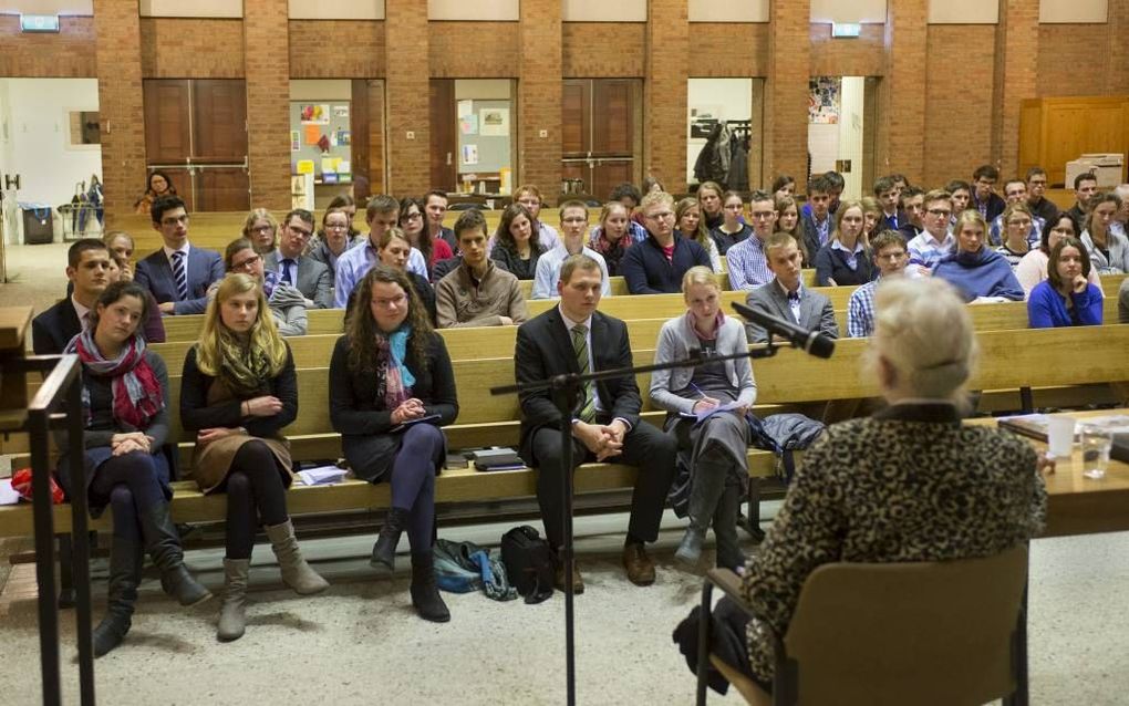 Mw. Mijnders-van Woerden bij Solidamentum. beeld Erik Kottier