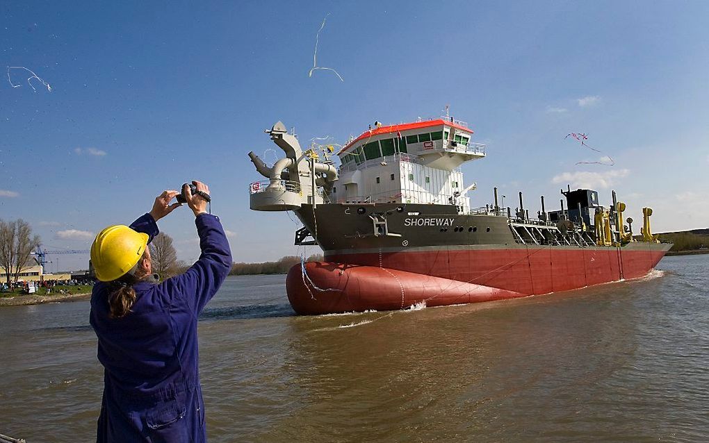 Boskalis dingt niet langer mee naar de bouw van twee havens in Israël. De baggeraar en maritiem dienstverlener zou zich uit angst voor politieke consequenties hebben teruggetrokken.  beeld ANP