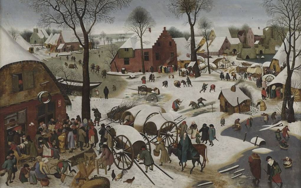 Volkstelling te Bethlehem, door Pieter Brueghel de Jonge, ca. 1607, Bonnefantenmuseum Maastricht. beeld Peter Cox