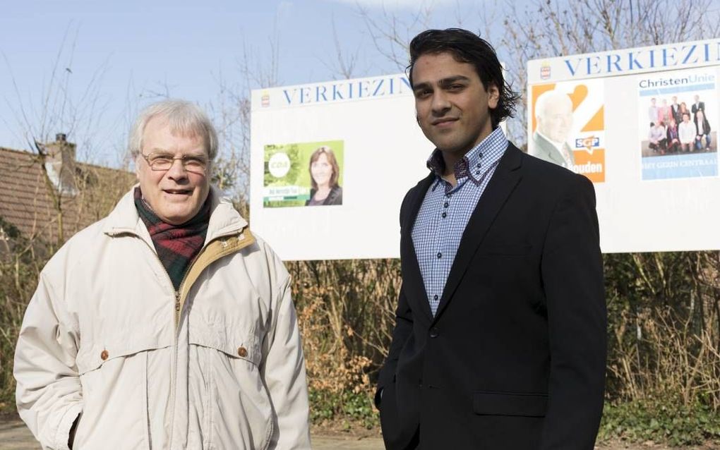 Vader van 't Foort strijdt voor CDA in Renswoude, zijn voor de ChristenUnie. Foto André Dorst.