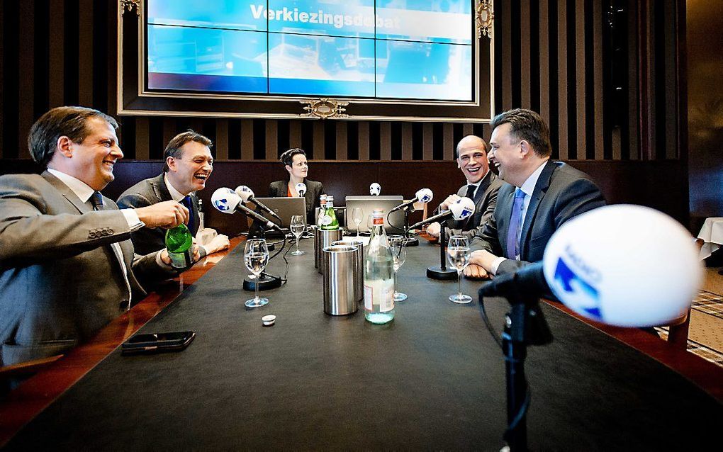 De fractievoorzitters tijdens het verkiezingsdebat van Radio 1. Foto ANP