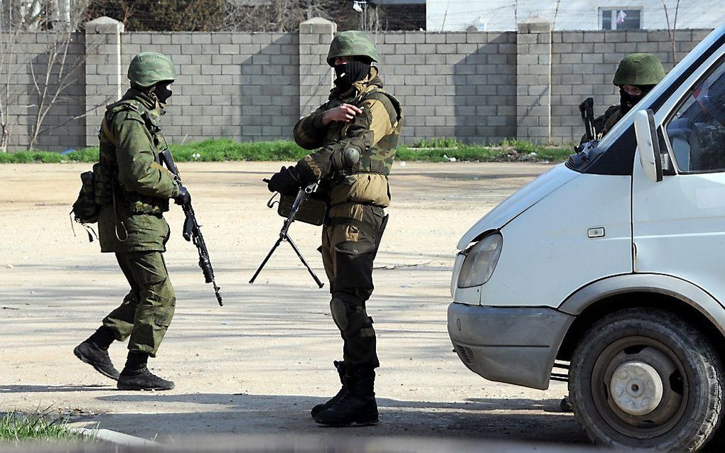 Russische militairen op de Krim. Foto AFP