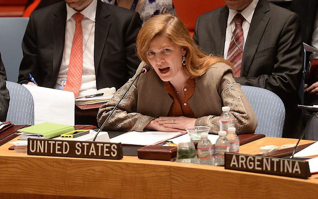 De Amerikaanse VN-ambassadeur Samantha Power. beeld AFP