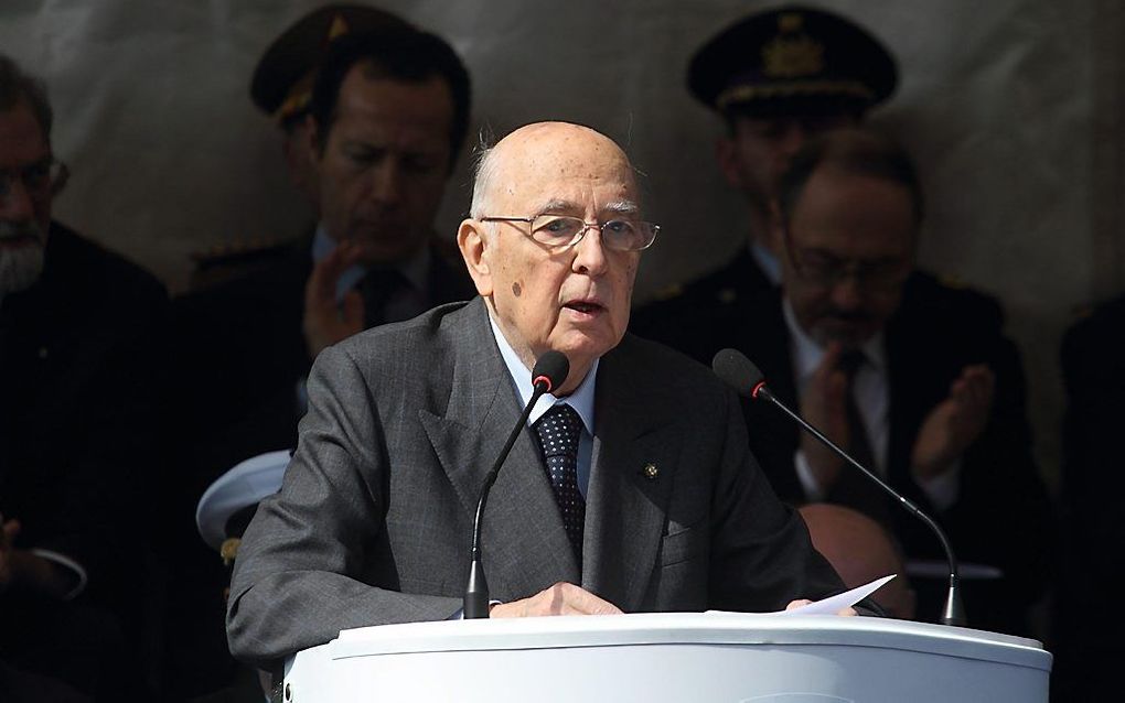 President Giorgio Napolitano van Italië heeft het parlement gemaand vaart te maken met een debat over de invoering van een euthanasiewet. beeld EPA