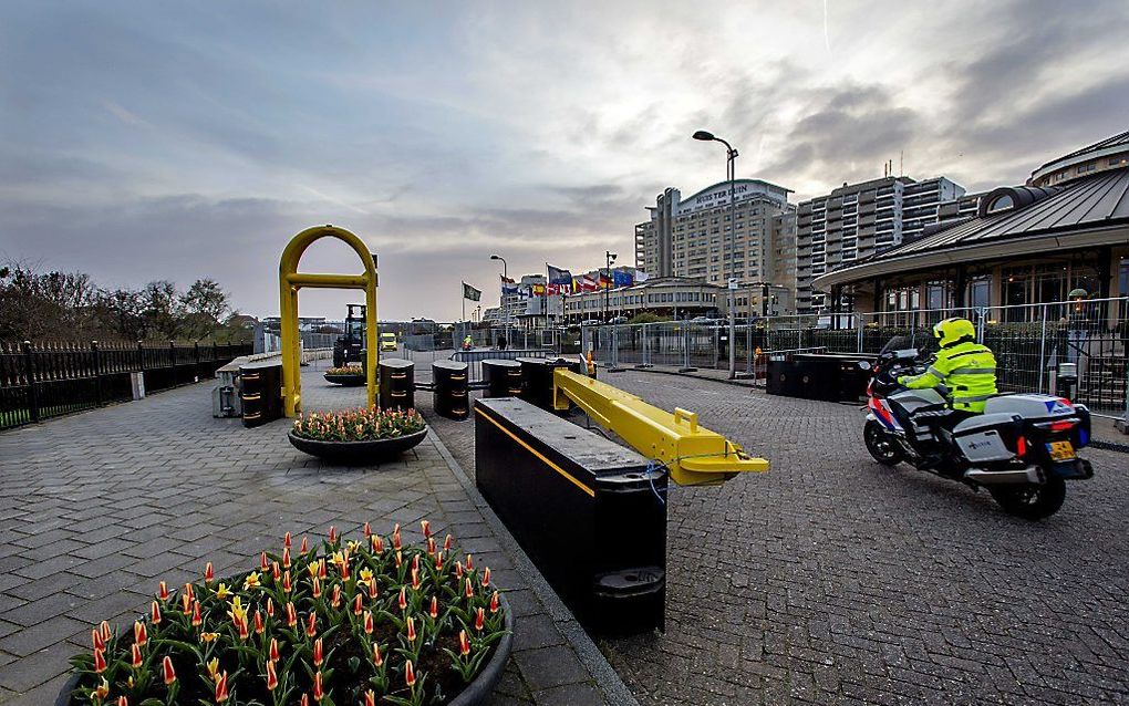 Het chique hotel Huis ter Duin is voor de Nuclear Security Summit (NSS) zwaar beveiligd. Foto ANP