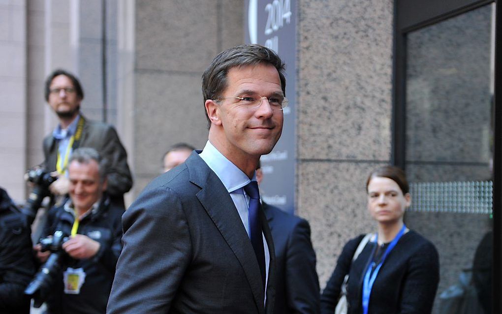 Premier Rutte in Brussel. beeld AFP