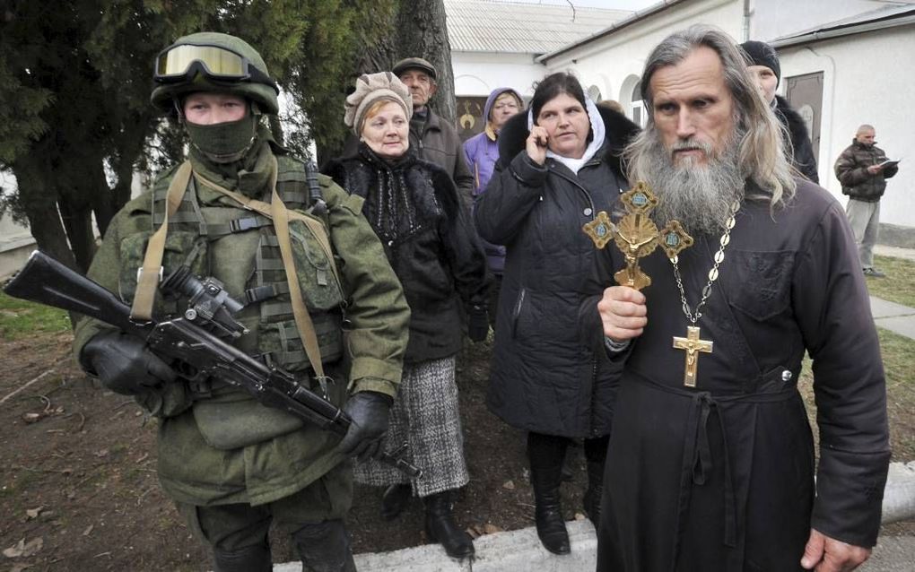 De Russisch-Orthodoxe Kerk is vaak even trouw aan de Russische regereing als de militairen. AFP