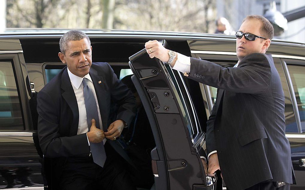 Obama komt aan het bij World Forum. Foto ANP