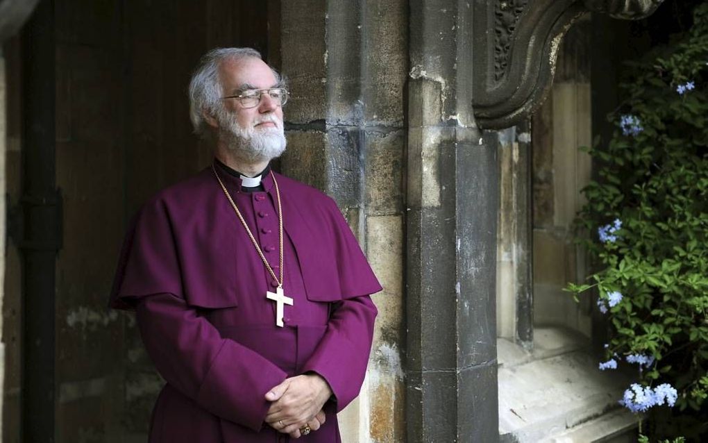 Dr. Rowan Williams, voormalig aartsbisschop van Canterbury, ontvangt een eredoctoraat van de Radboud Universiteit in Nijmegen.  Beeld EPA