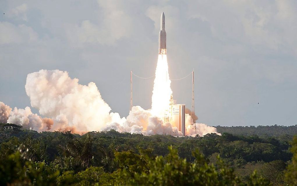 De ruimtebasis Kourou in Frans-Guyana. beeld EPA