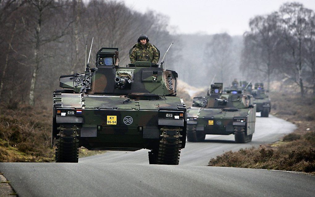 Gevechtsvoertuig CV90 van het Nederlandse leger. Foto ANP