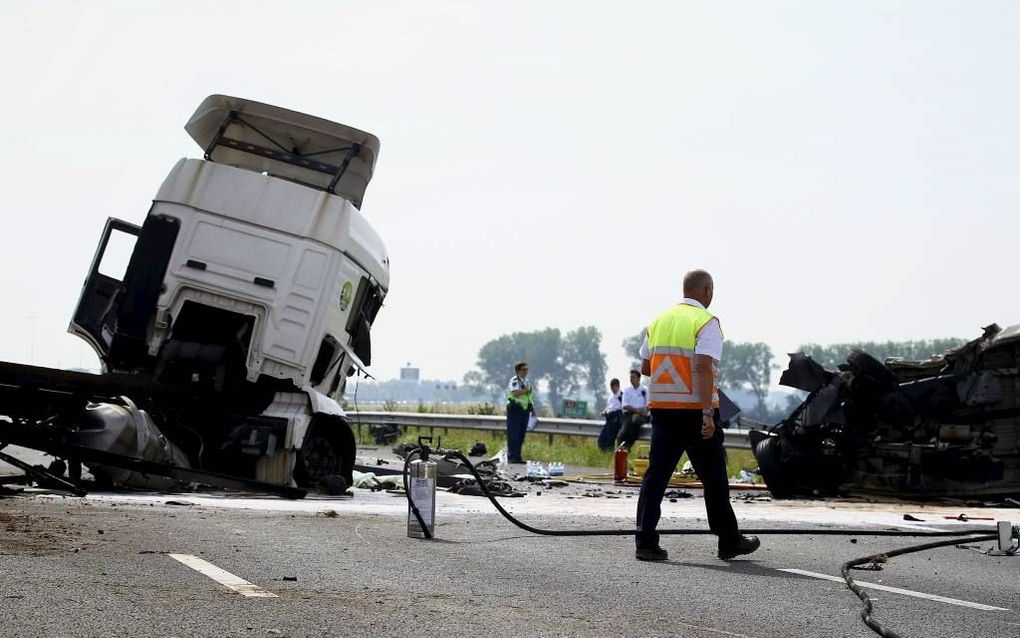 Dodelijk ongeval op de A2 bij Kerkdriel. beeld ANP