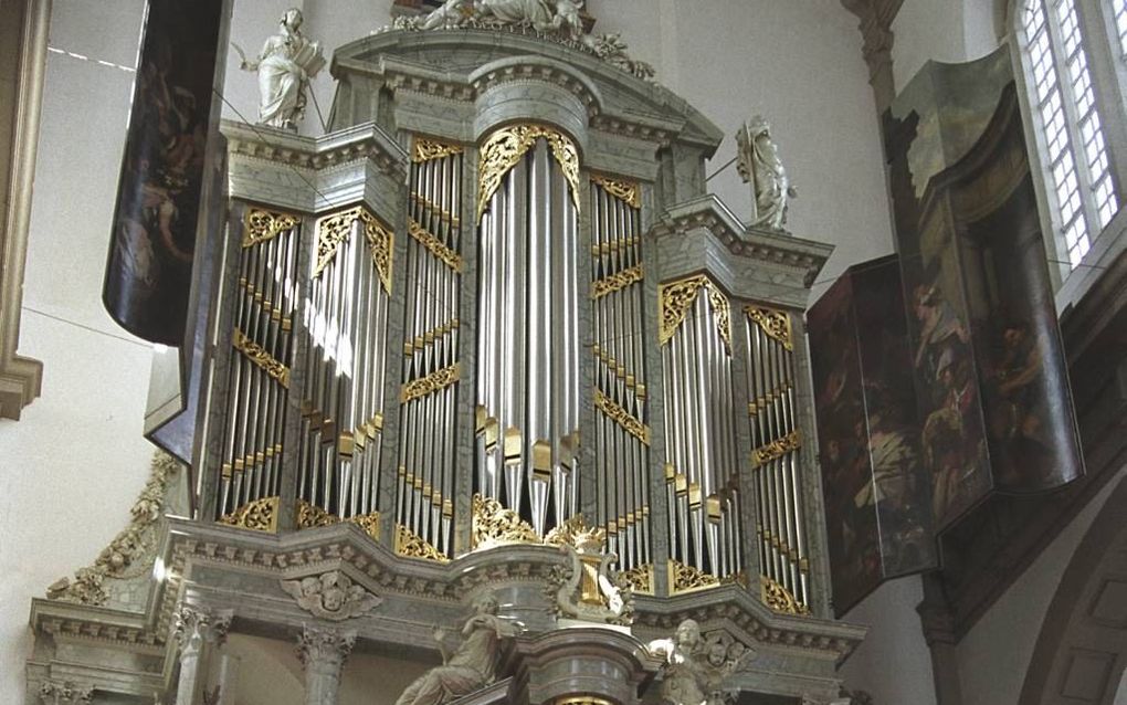 Het orgel van de Westerkerk in Amsterdam. Beeld A. J. Nelisse