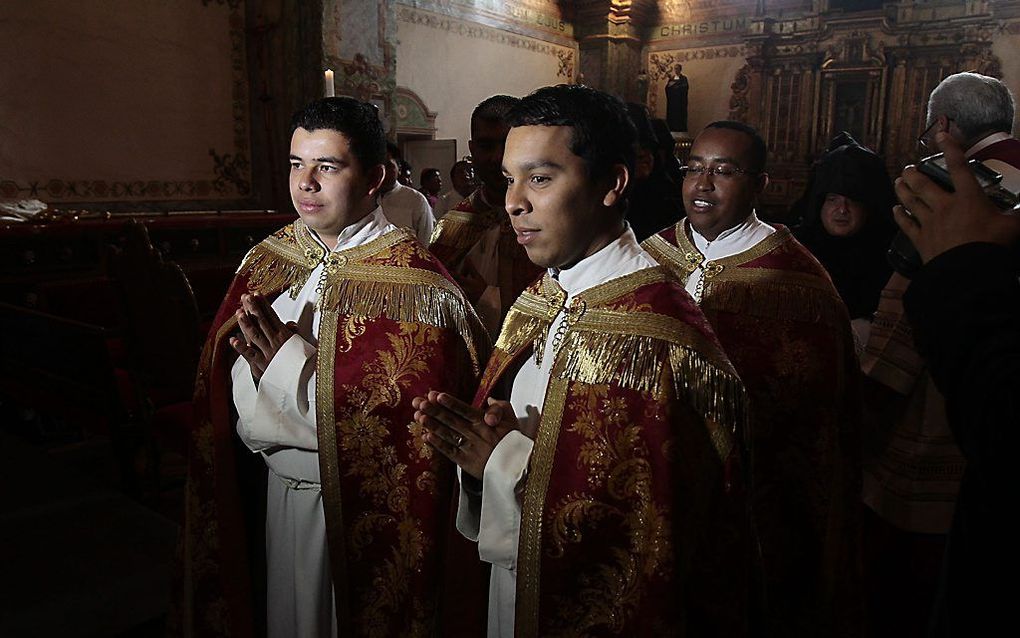 Priesters in Ecuador. beeld AFP