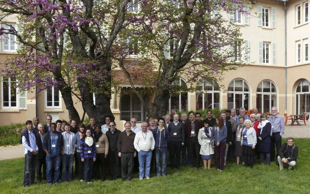 Groepsfoto van de deelnemers aan de Colloque 2014. Beeld Gerrit van Dijk