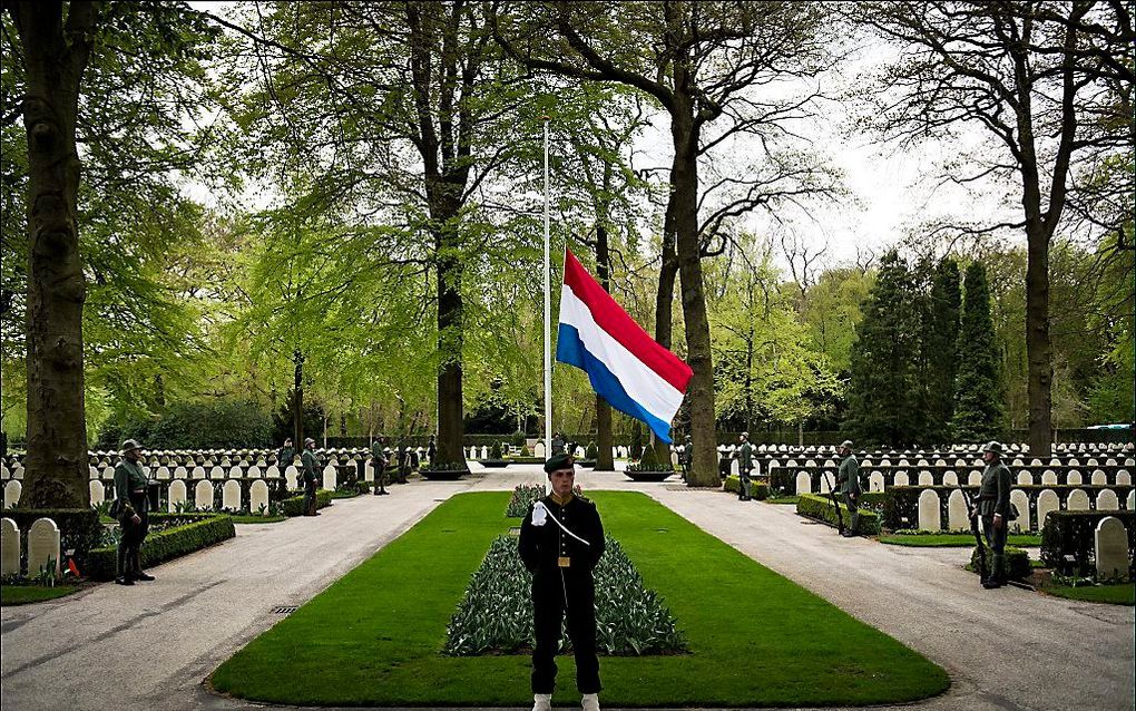 Dodenherdenking op het Militair Ereveld Grebbeberg te Rhenen. beeld ANP