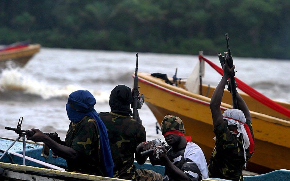 Nigeriaanse rebellen in de Nigerdelta. Foto EPA