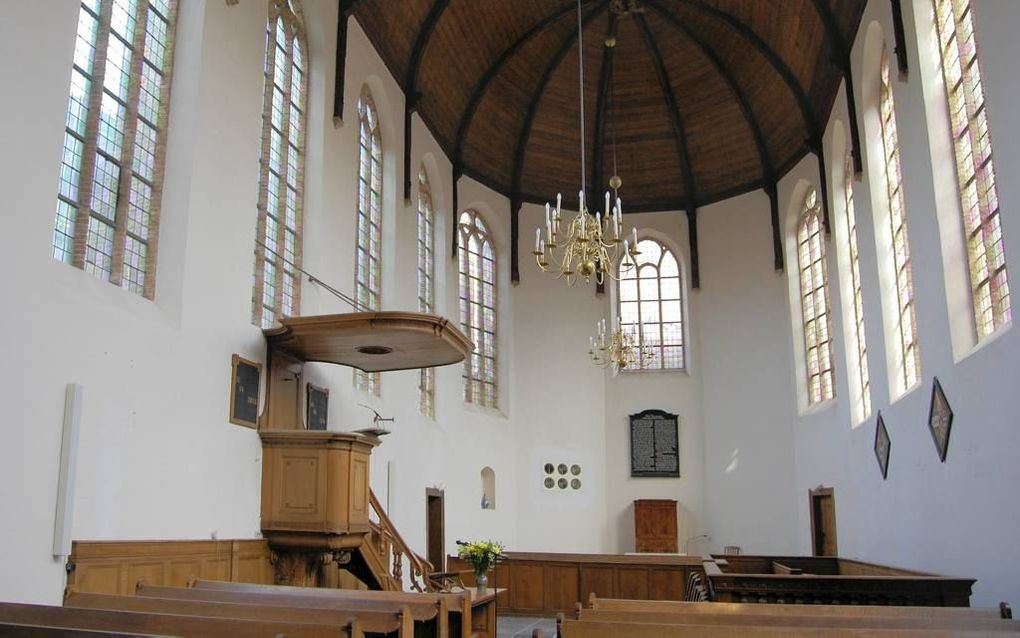 Interieur van de Waalse kerk in Delft. Beeld Wim Eradus