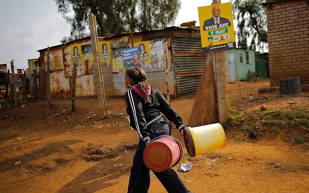 Verkiezingsposters in Zuid-Afrika. Foto EPA