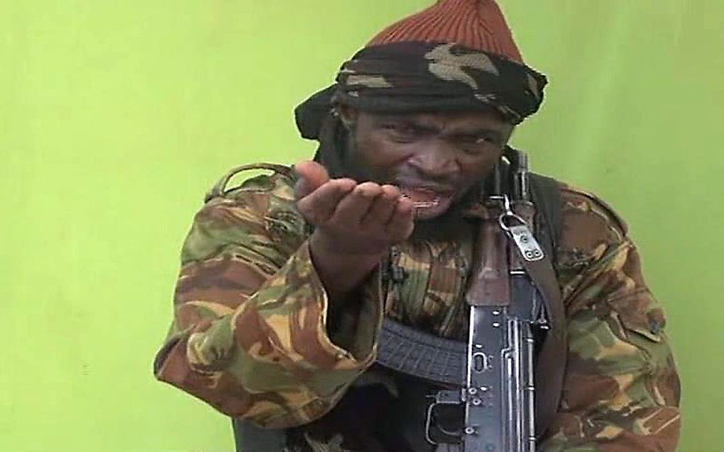 Boko Haramleider Abubakar Shekau. beeld AFP