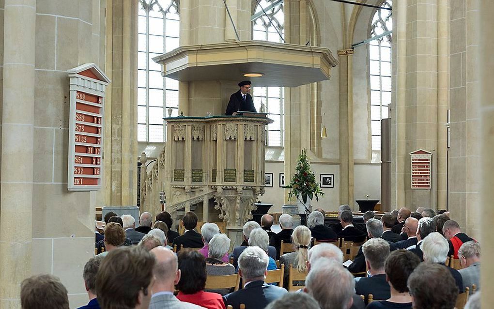 Prof. Kuiper tijdens zijn inaugurele reden. beeld André Dorst