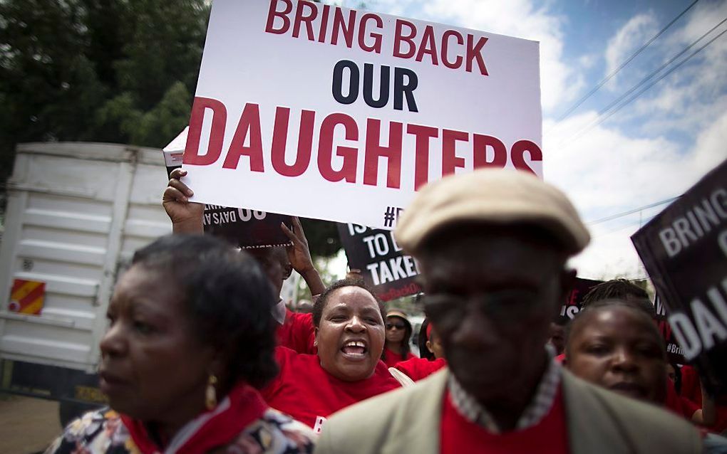 Protest in Kenia tegen de ontvoering. Foto EPA