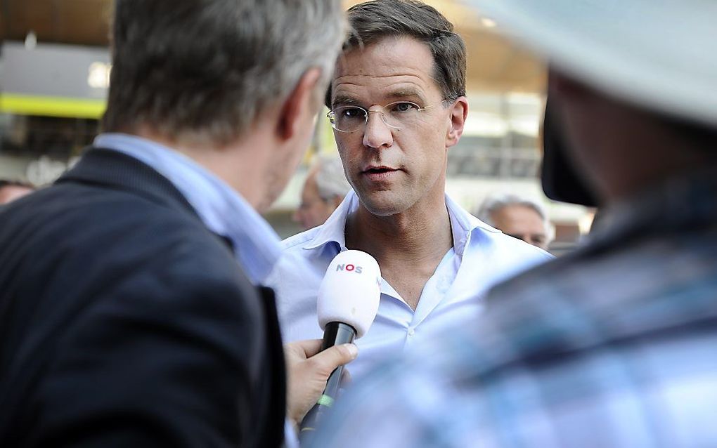 Premier Rutte op campagne. Foto ANP