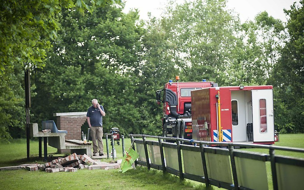 De dug-out die is ingestort. Foto ANP