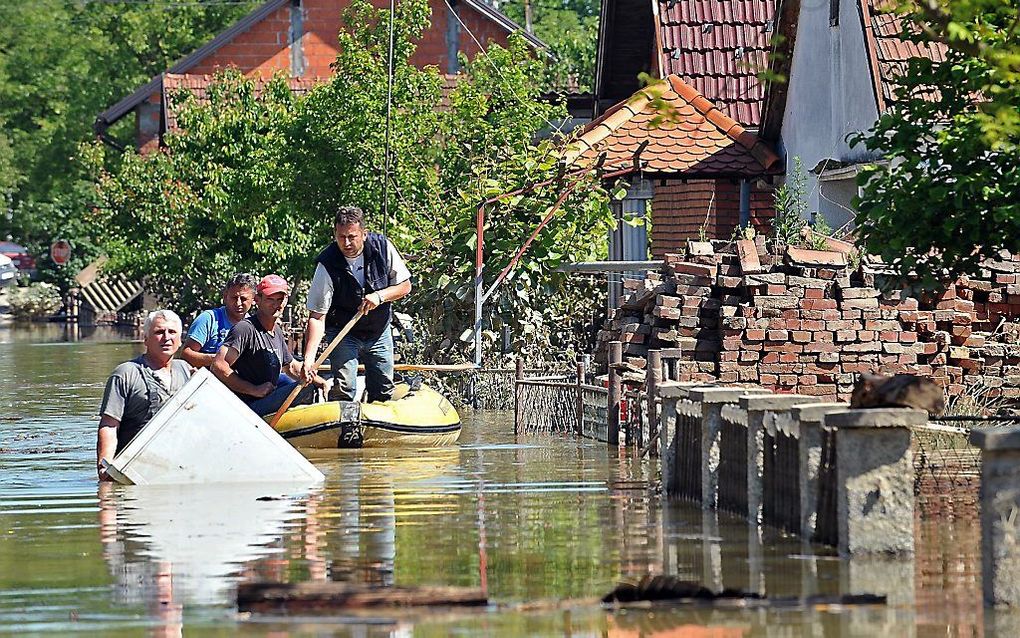 Overstromingen in Bosnië. Foto AFP