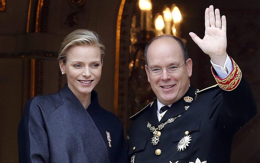 Prinses Charlene en prins Albert II van Monaco. beeld EPA