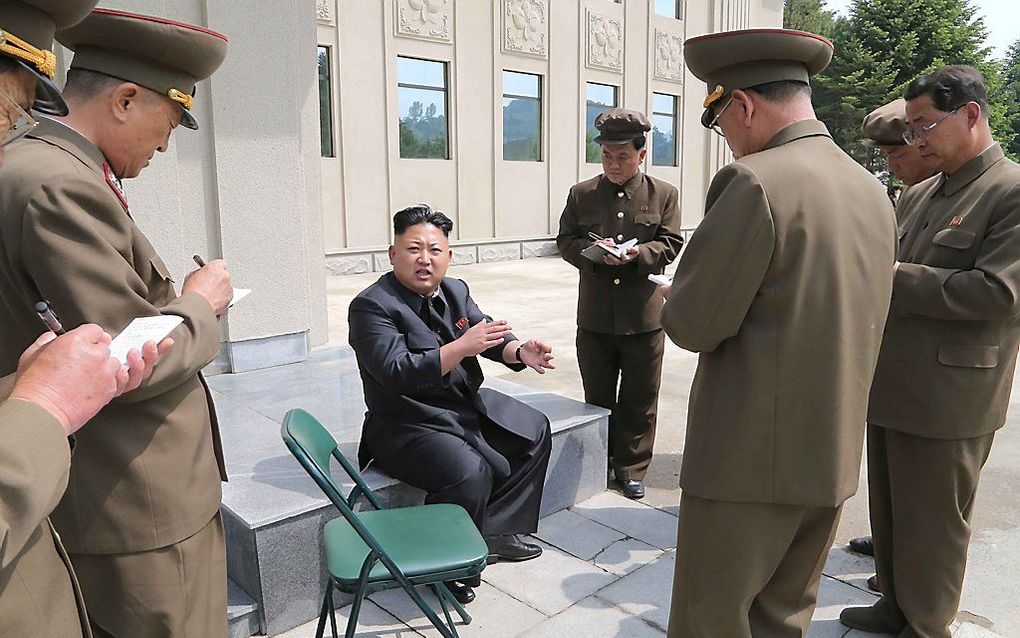 Leider Kim Jong-Un op werkbezoek. Foto AFP