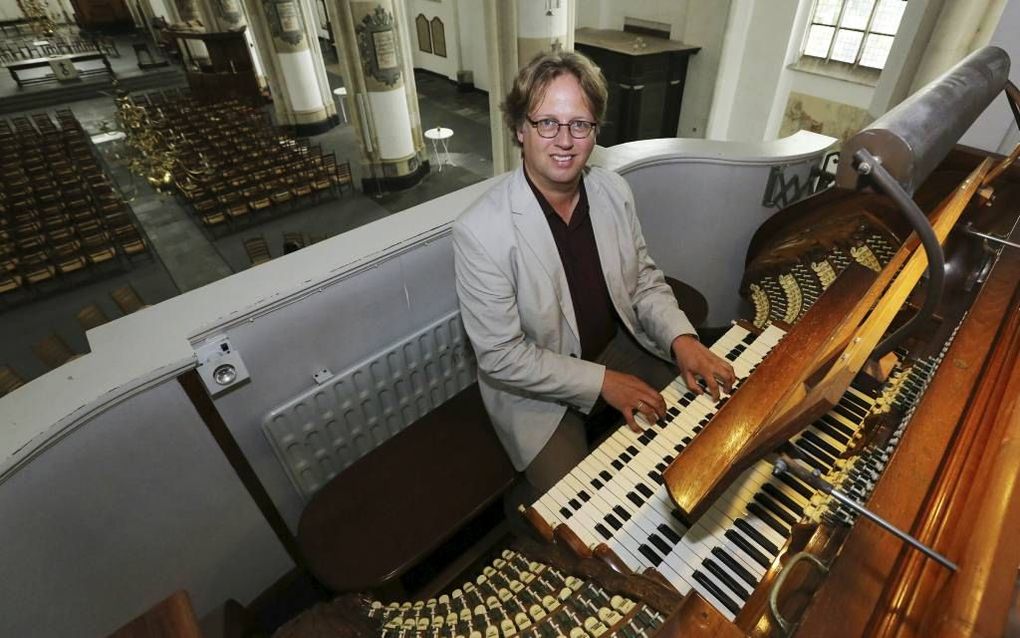 De Martinikerk in Doesburg is het tweede thuis van Wilbert Berendsen. De organist is weg van het romantische Walckerorgel met zijn een ronde, omfloerste klank. „Het instrument heeft kalmte en rust in de klank, ook in het volle werk.” Beeld ViviPhoto