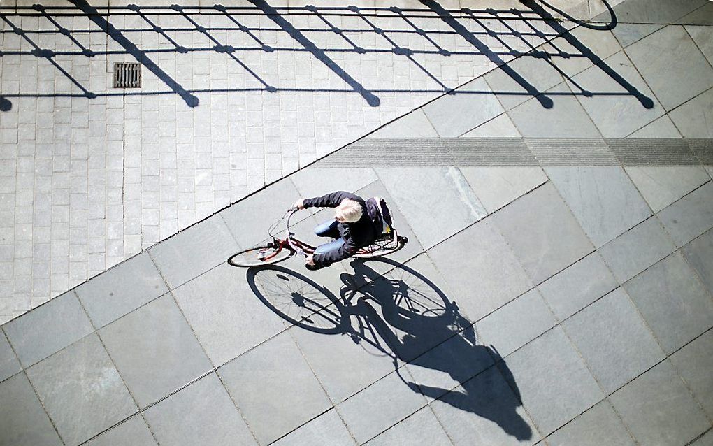 Fietser in Berlijn. beeld EPA