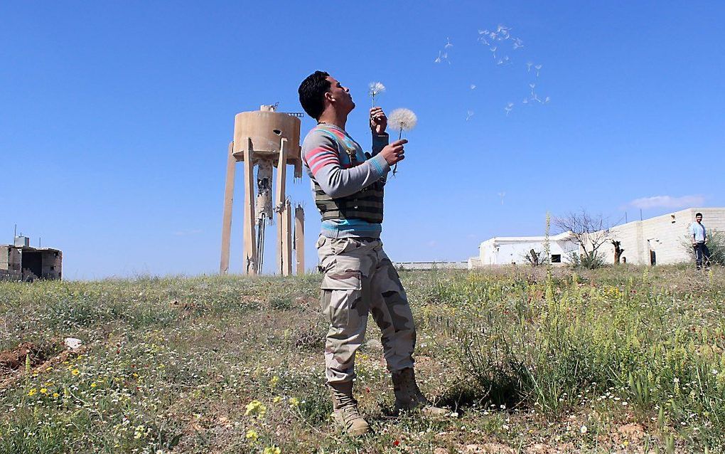 Strijder in Syrie. beeld AFP