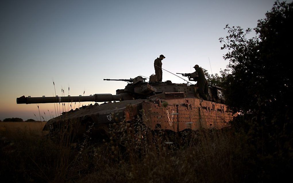 Israëlische militairen op de Golanhoogte. Foto AFP